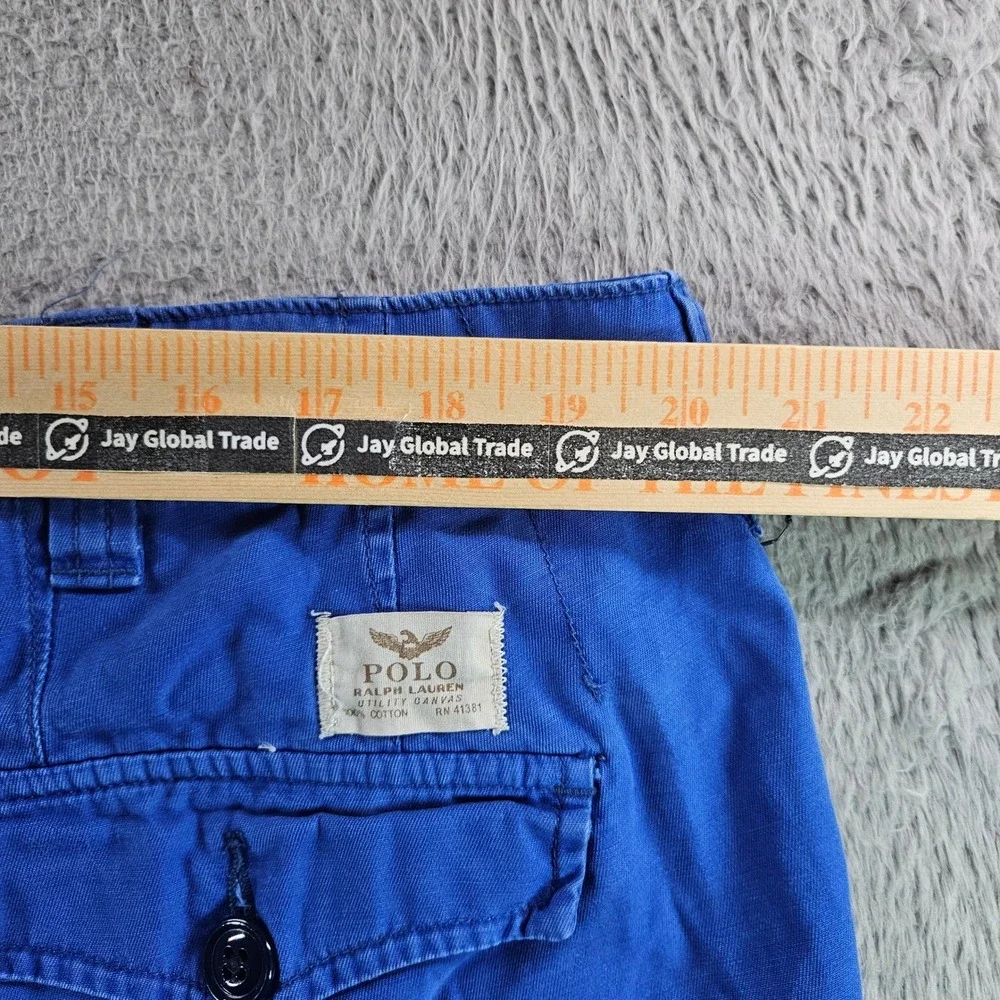 Polo Ralph Lauren Mens Cargo Shorts Blue Classic Fit Utility Size 40T Tall